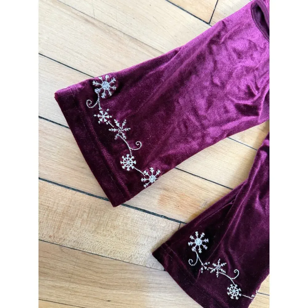 Vintage Heirloom by‎ Polly Flinders dark purple velour two piece outfit